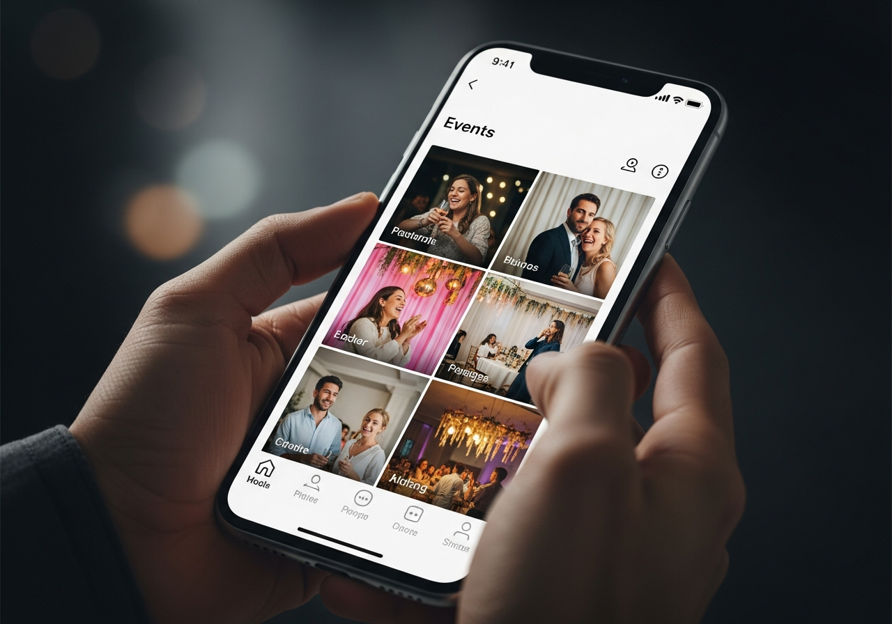 Lumis protected event gallery interface